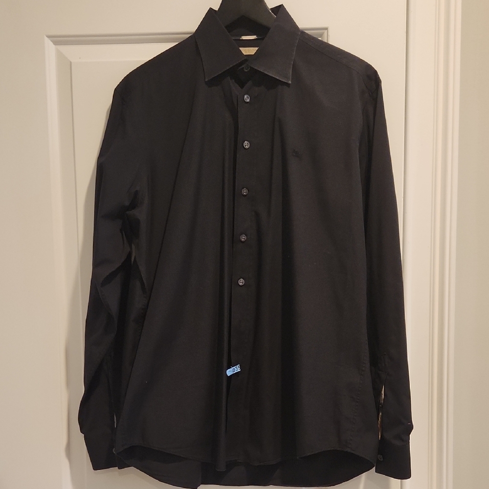 Classic fit Mens Burberry Brit cotton button up shirt, size large